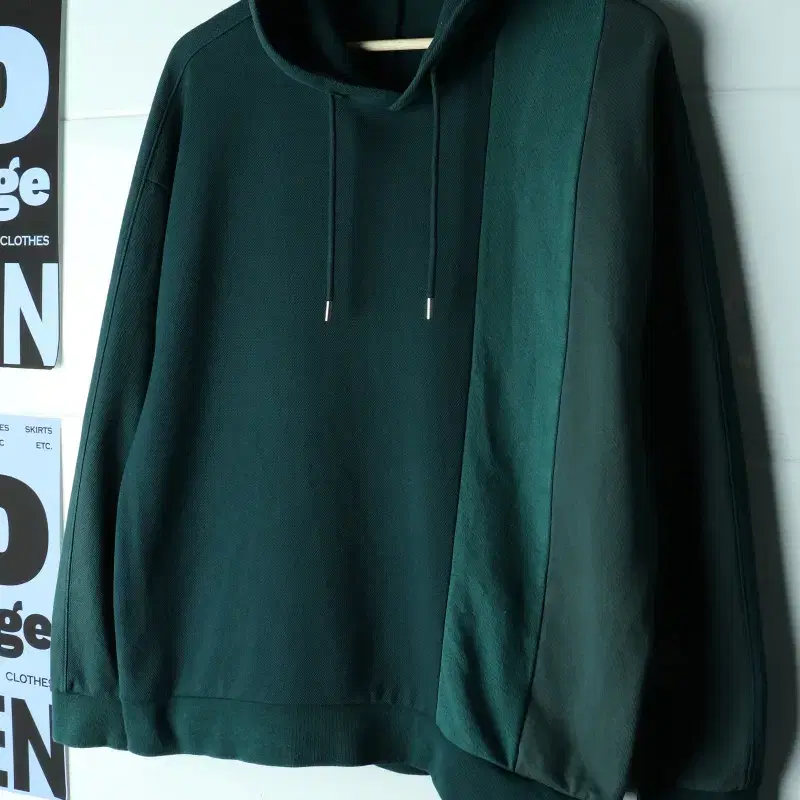 (L-XL) 커스텀멜로우 후드티셔츠 작은이염 썬페이딩 배색-H40948