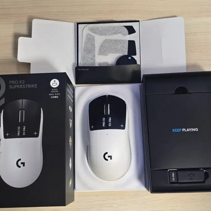 지슈스 3월구매 로지텍 G PRO X2 SUPERSTRIKE 지프로 슈퍼스트라이크 화이트 마우스 로지텍