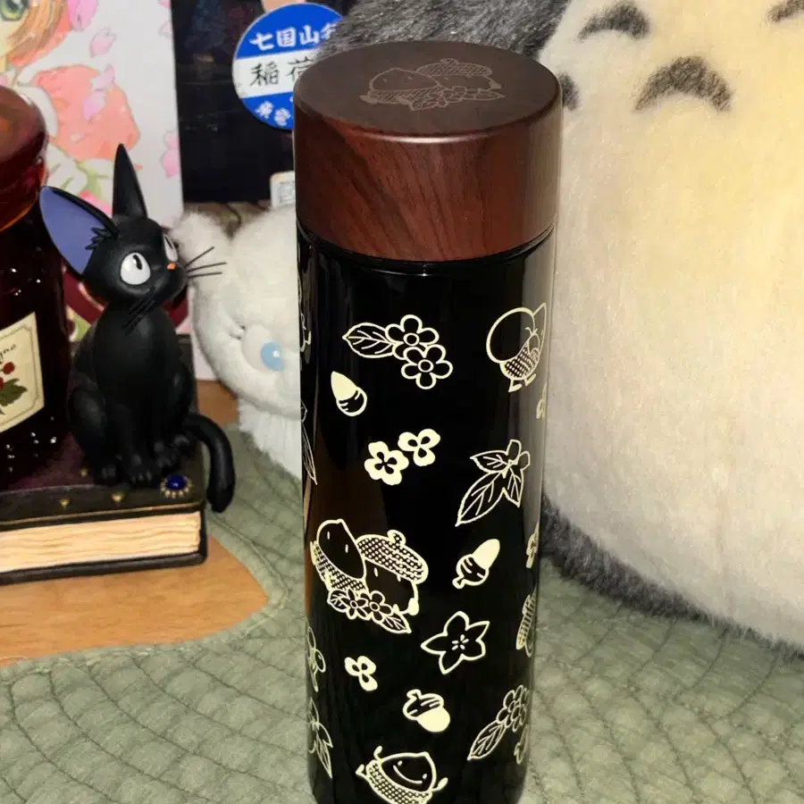 지브리 고전 레어템) 도토리공화국 마스코트 비매품 텀블러 / 도토리숲 나무 물병 토토로 공식 굿즈
