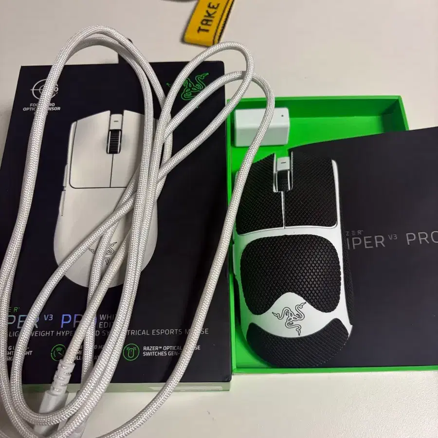 (풀박스) S급 레이저 바이퍼 V3 Pro 화이트 바브삼