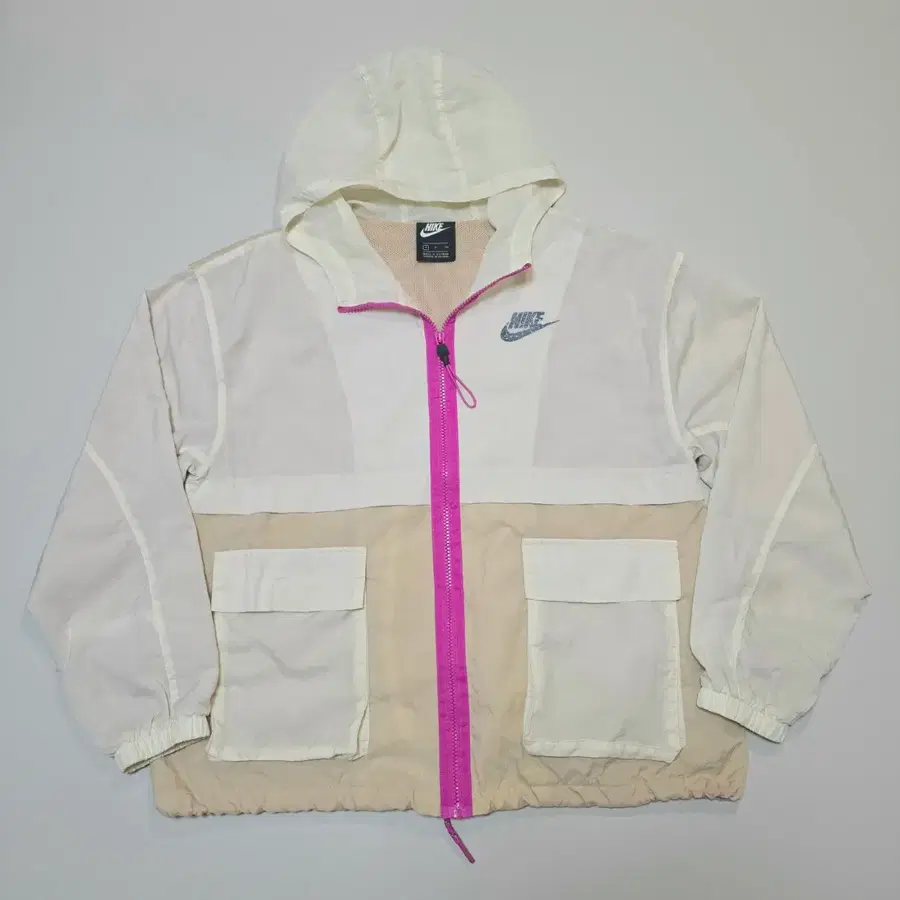S NIKE 나이키 여자 핑크 아이보리 화이트 바람막이