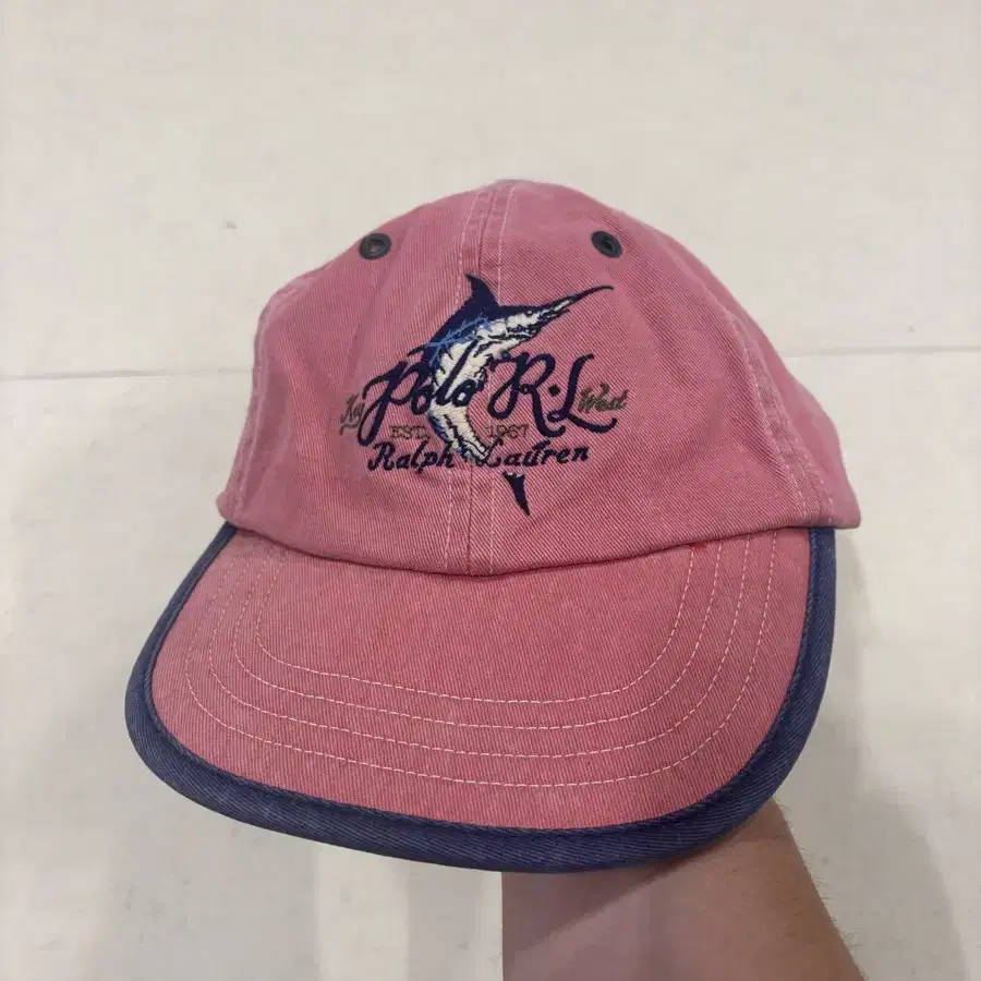 폴로 마린 청새치 자수 핑크 볼캡 / POLO BLUE MARLIN PINK HAT