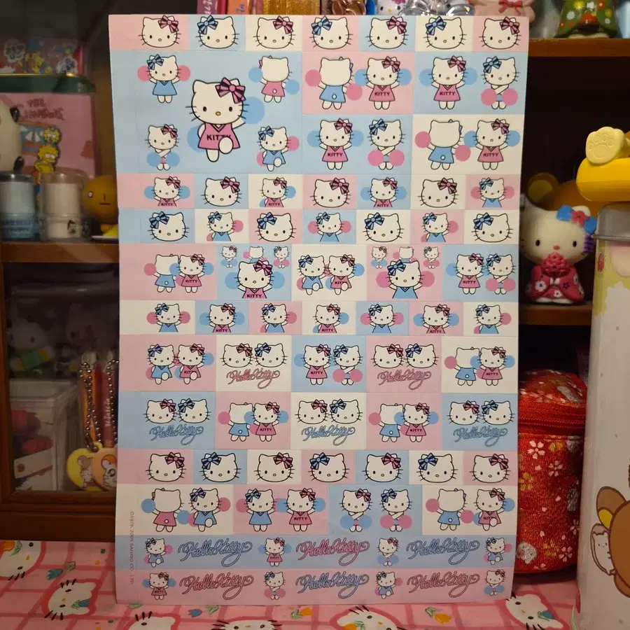 고전키티 2005년도 키티스티커,키티 씰 고전문구,완구