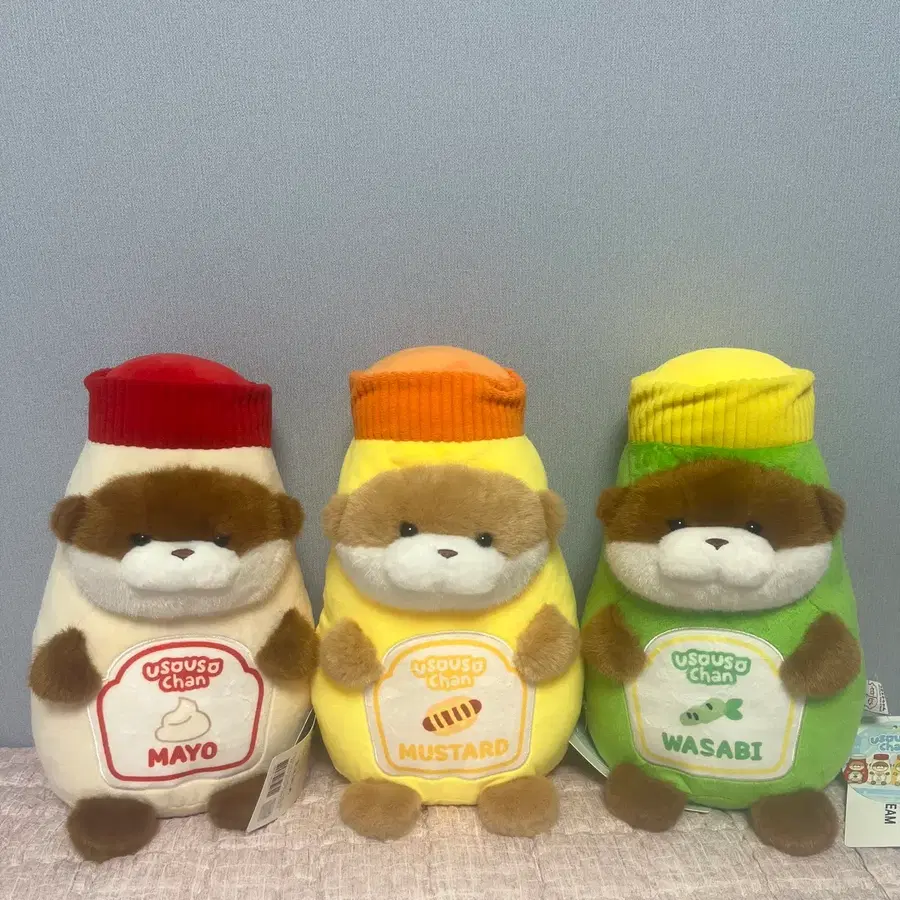 [새상품] 신상 일괄 소스통 우소우소짱 27cm 인형 3종세트