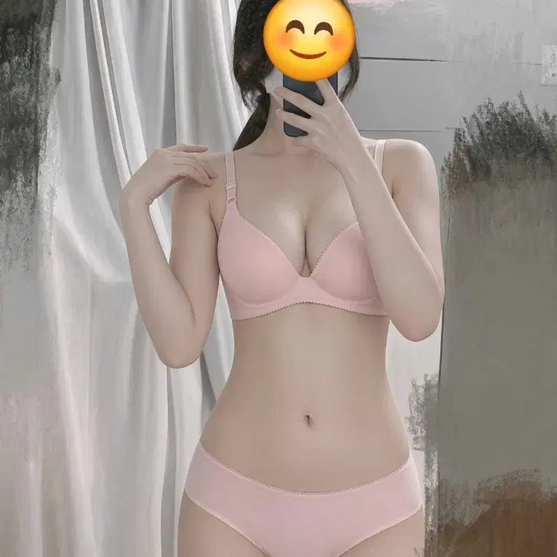여성 속옷 세트 핑크