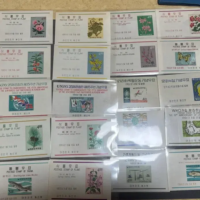 1960년대 미사용제 시트우표 55장 일괄 상태감안 싸게판매합니다.