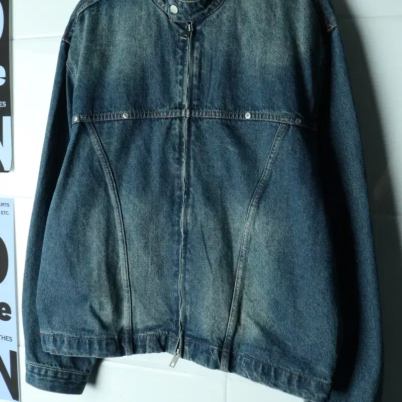 (L-XL) 라퍼지스토어 집업 바람막이 점퍼자켓 데님 청-H40977
