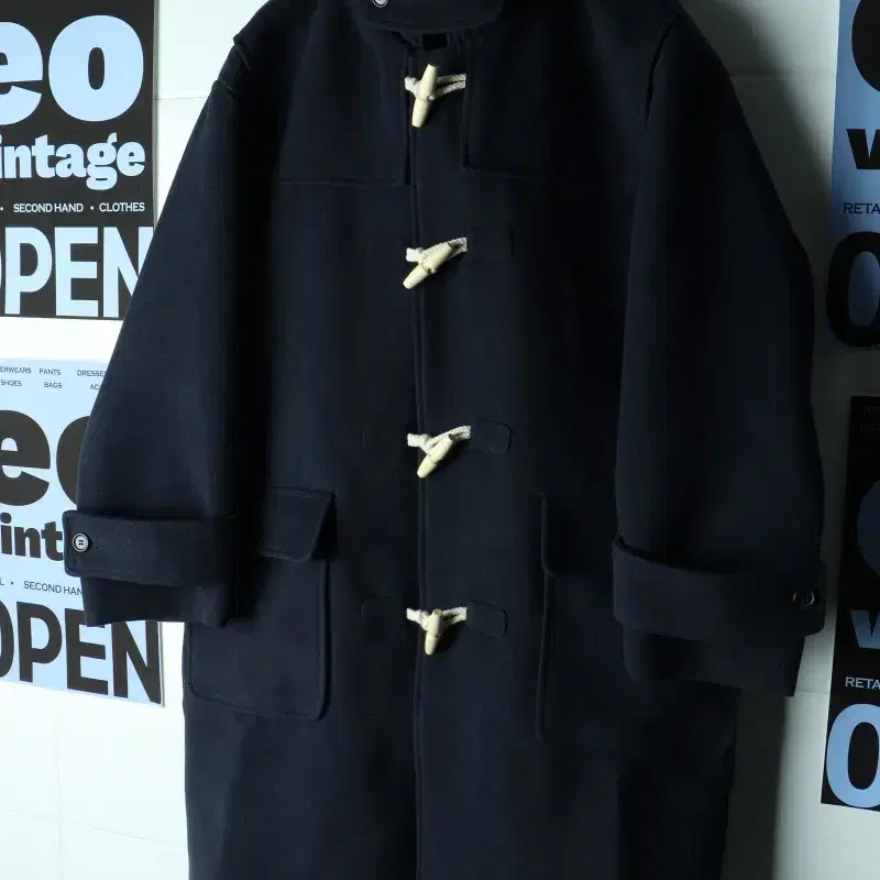 (M-XL) 파르티멘토 코트자켓 더플 떡볶이 네이비 아메카지-H41014