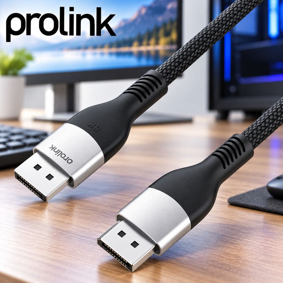 PF380A-0100 8K 60Hz DisplayPort 1.4 케이블 1m 실버메탈