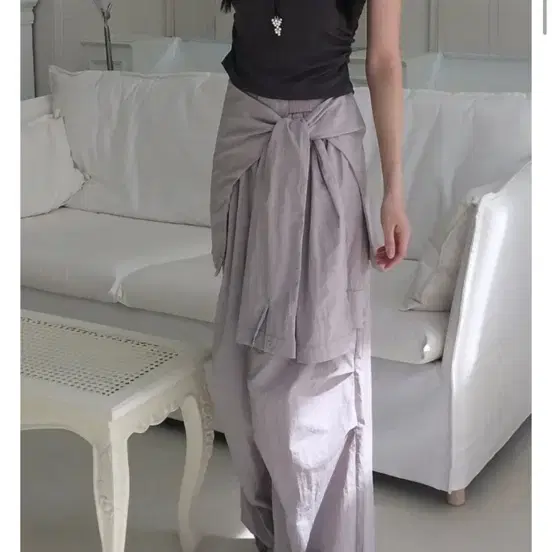 새상품) 와이드 랩 긴바지