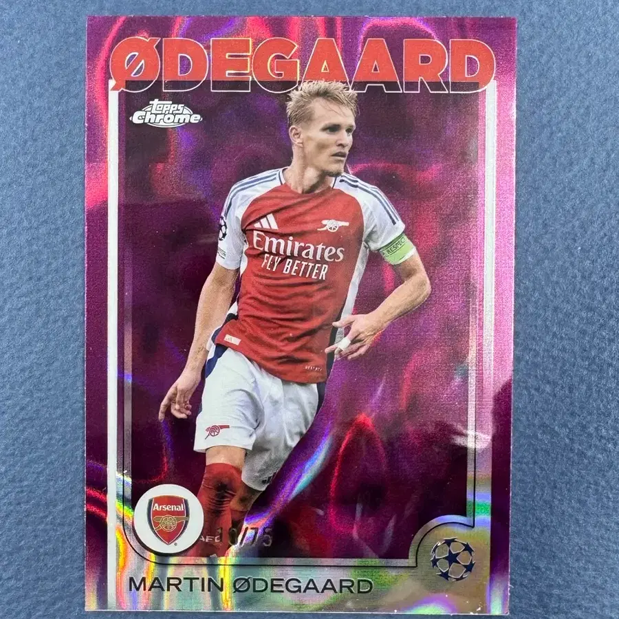 [외데고르] 2024-25 Topps Chrome UEFA 마틴 외데고르 Magenta Refractor 75장 한정 Arsenal