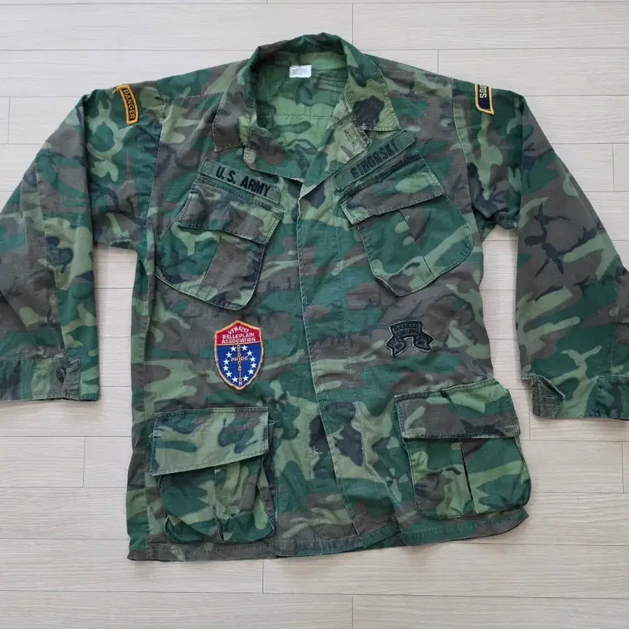 [최종할인]60' ERDL 정글퍼티그 풀패치 자켓 M-R 103사이즈감