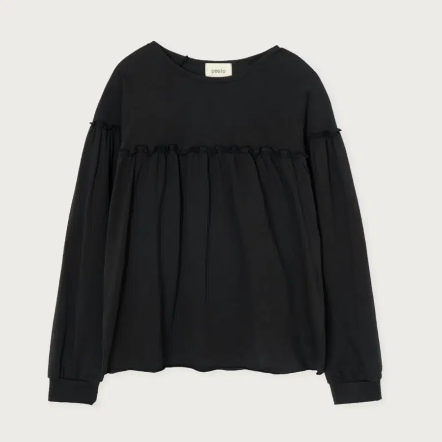 페스토 ruffle tee 블랙