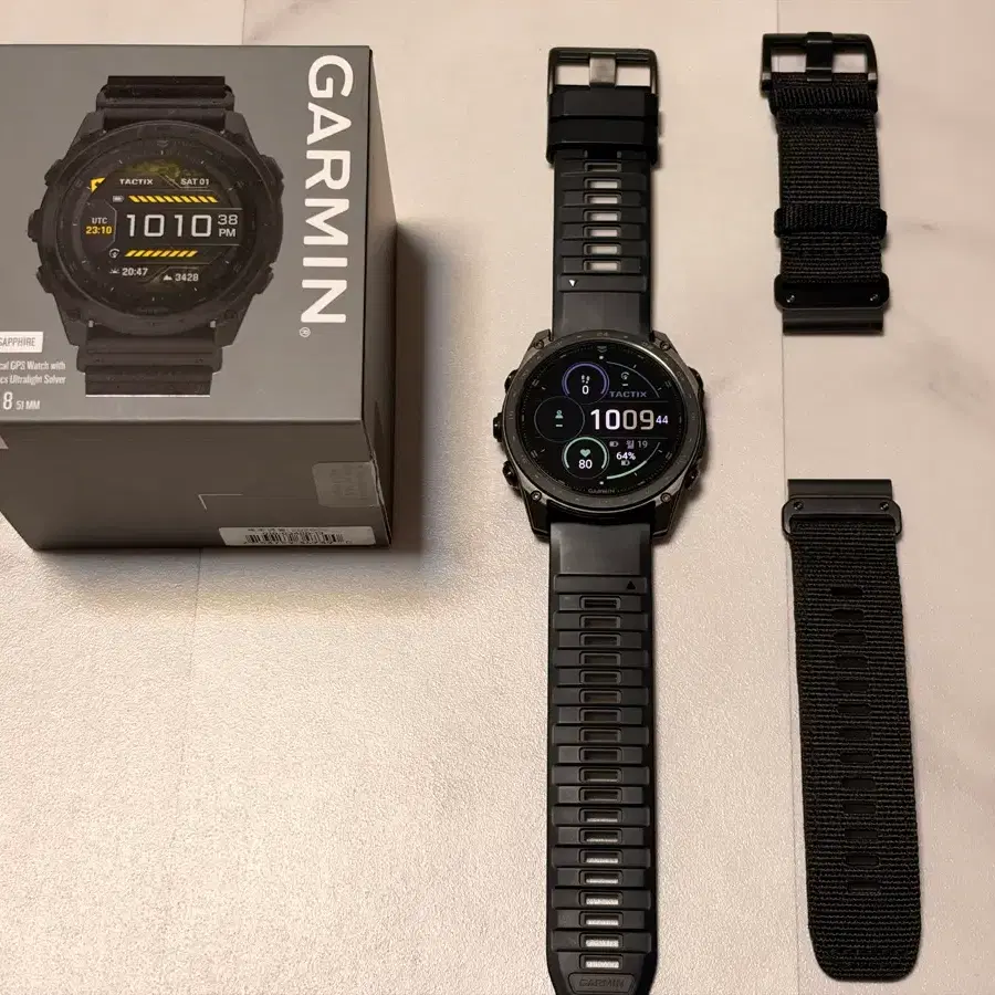 가민 택틱스 8 51mm 사파이어 GPS 워치 블랙