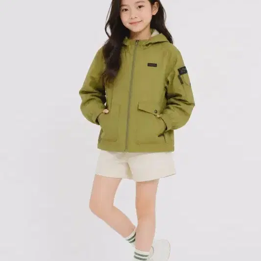 키즈11Y/내셔널지오그래픽 23FW 올리브 바람막이