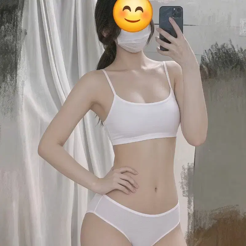 여성 속옷 세트 뮬라웨어 뮬라탄 스킨 화이트