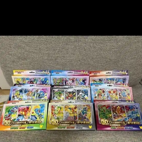 포켓몬 30주년 기념 카드 9종셋트
