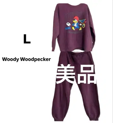[ 새상품급 ] Woody Woodpecker 맨투맨 셋업 버건디 L