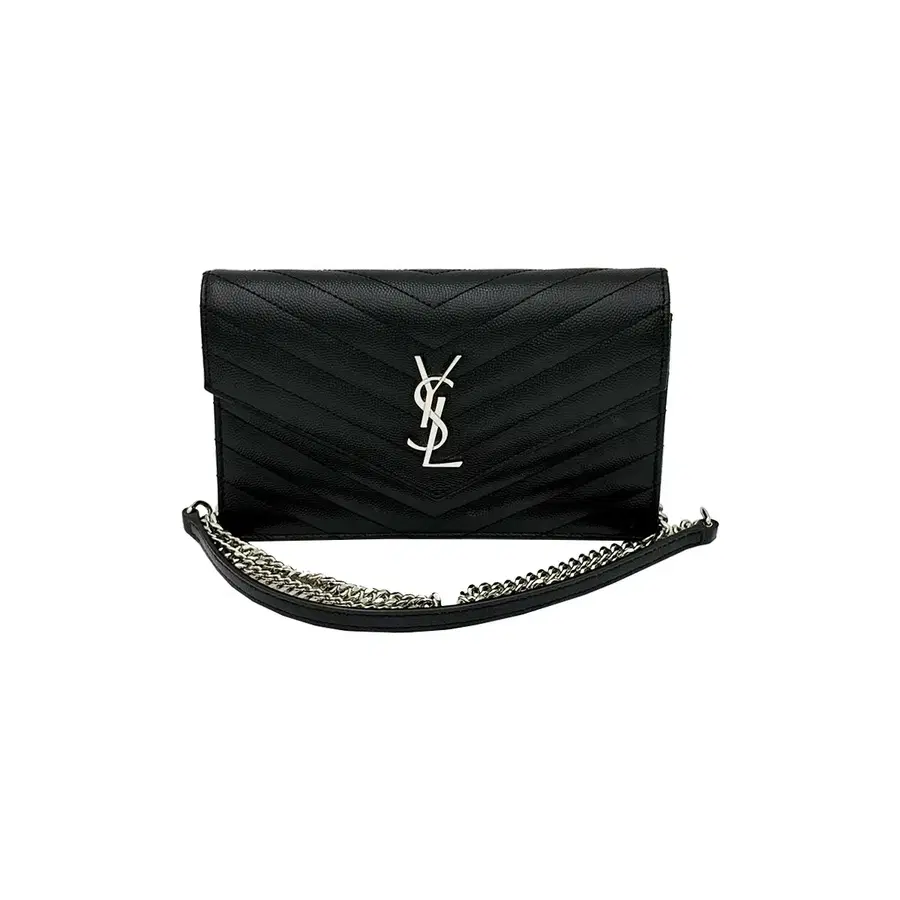 생로랑 Saint Laurent 695108 모노그램 엔벨로프 카산드라 WOC 블랙 금장 체인 크로스백