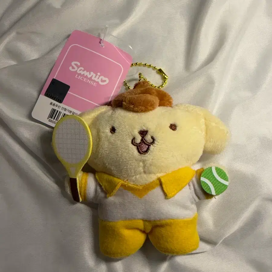 산리오 폼폼푸린 테니스 인형 키링