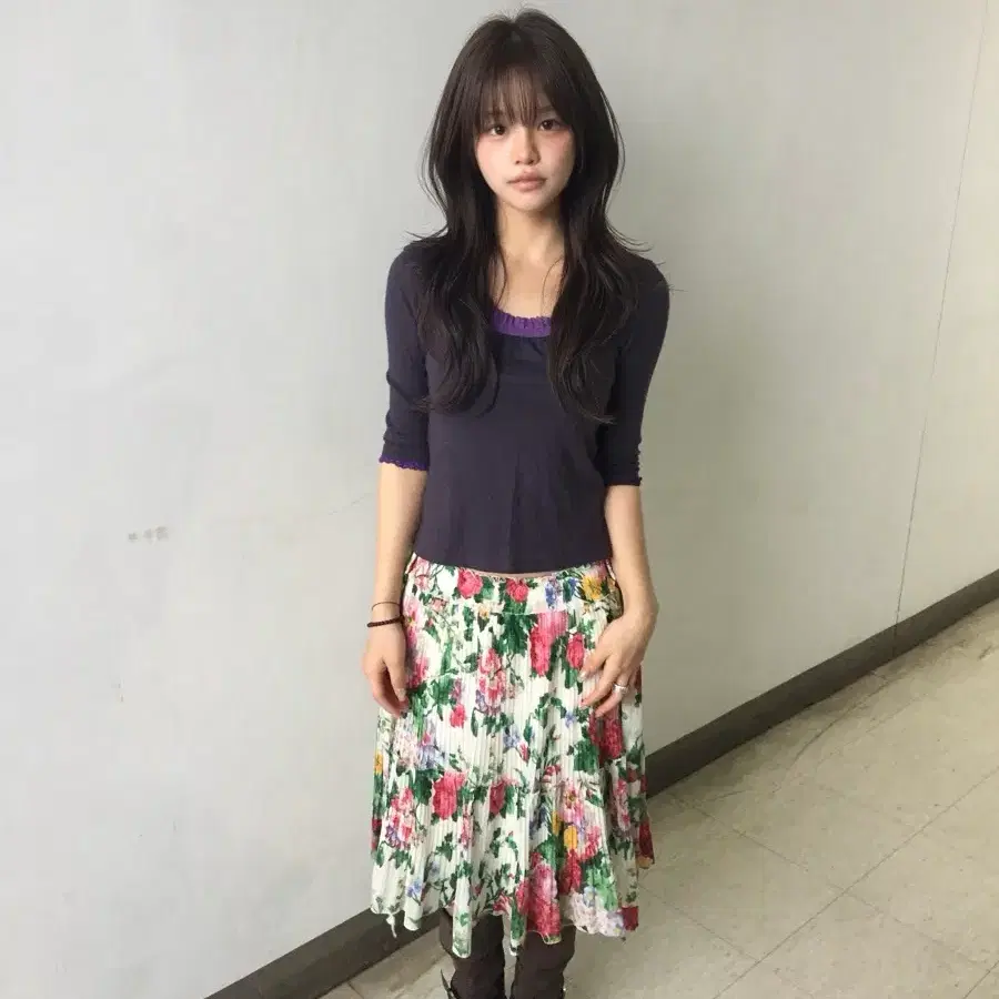 JPN Vintage 에스닉 페어리 레이스 7부 롱슬리브