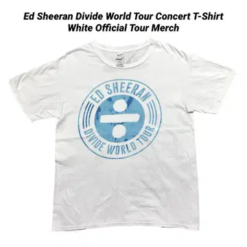 에드 시런 Divide World Tour T셔츠 라이브 뮤직 화이트