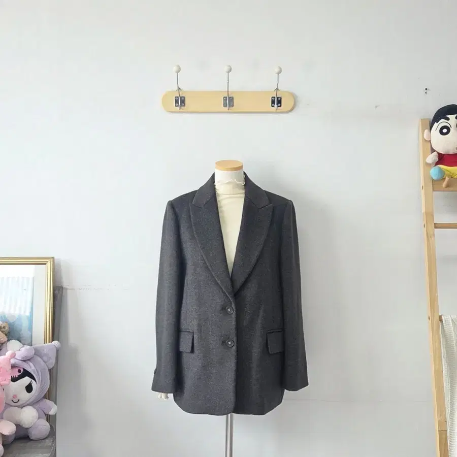 빈티지 만원샵 LUCKY BRAND 그레이 모직 자켓