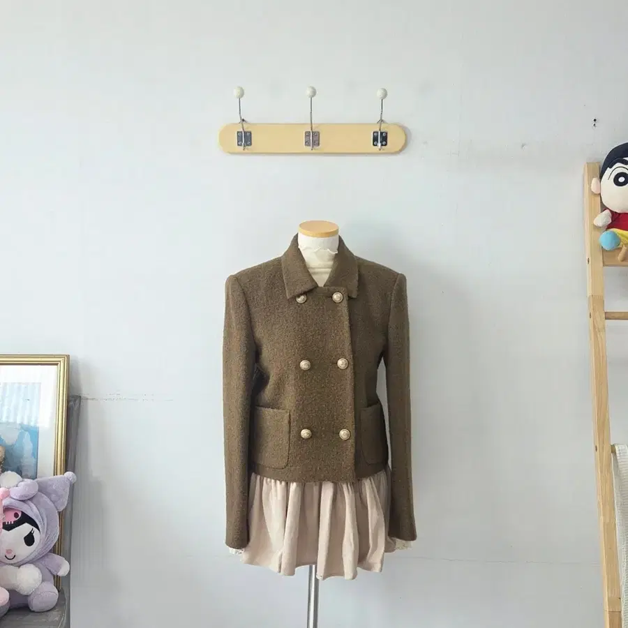 빈티지 만원샵 NOMINATE 노미나떼 브라운 더블 울 자켓