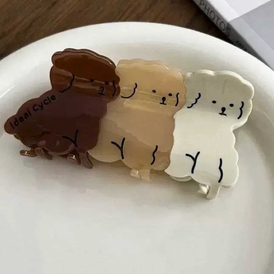 귀여운 강아지 헤어 집게핀 (새상품)