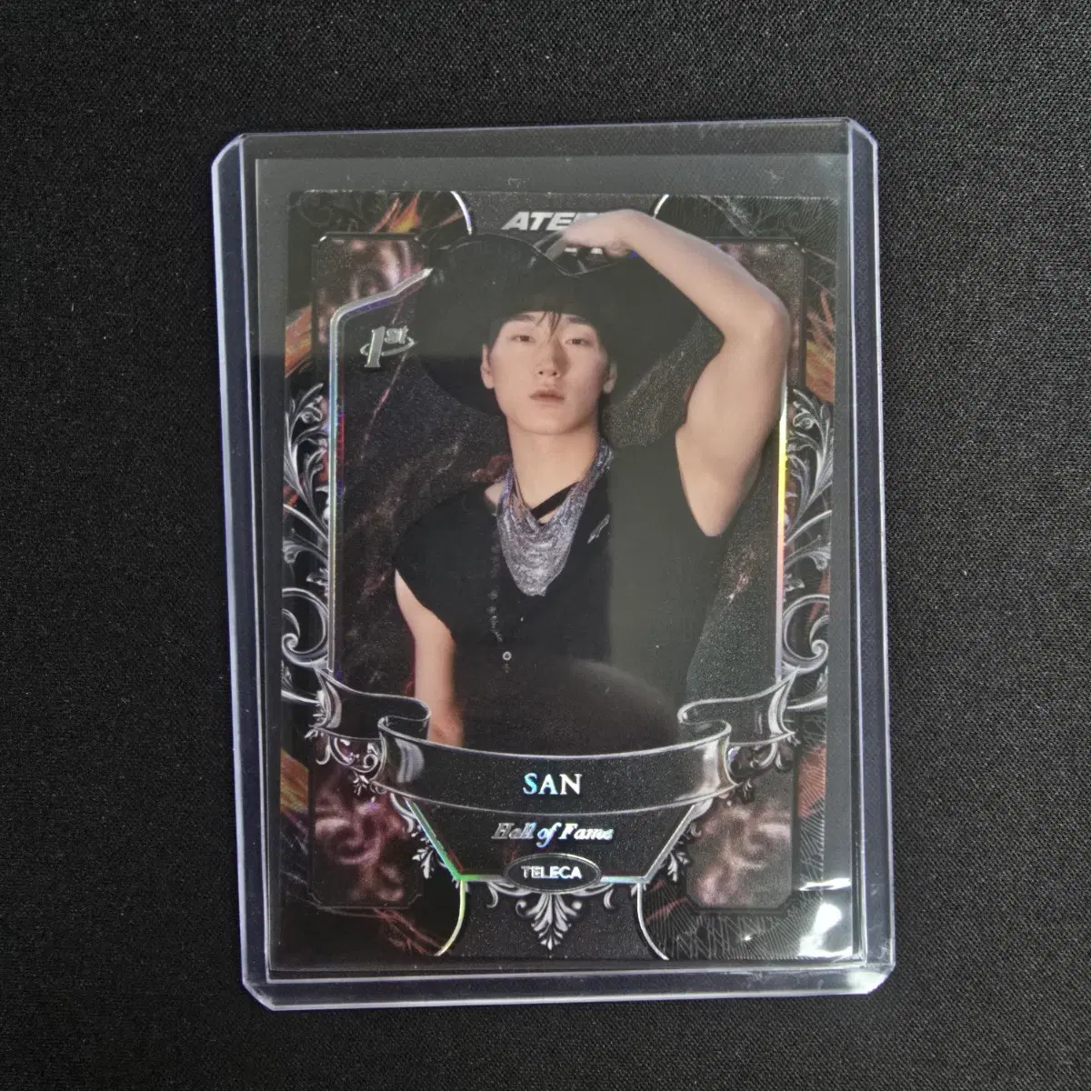 Teleca Ateez (ATEEZ) Meme Card San (SAN) SSP Hall of Fame
