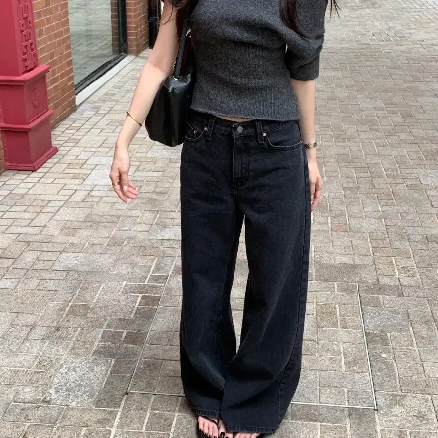 오브제스트 Ciel Drape Knit, Elvon Wide Denim