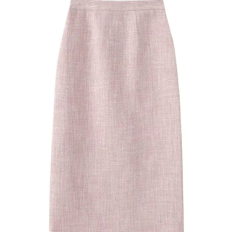 RE_L(리엘) Slit tweed skirt (pink) COLOR PINK,SIZE S