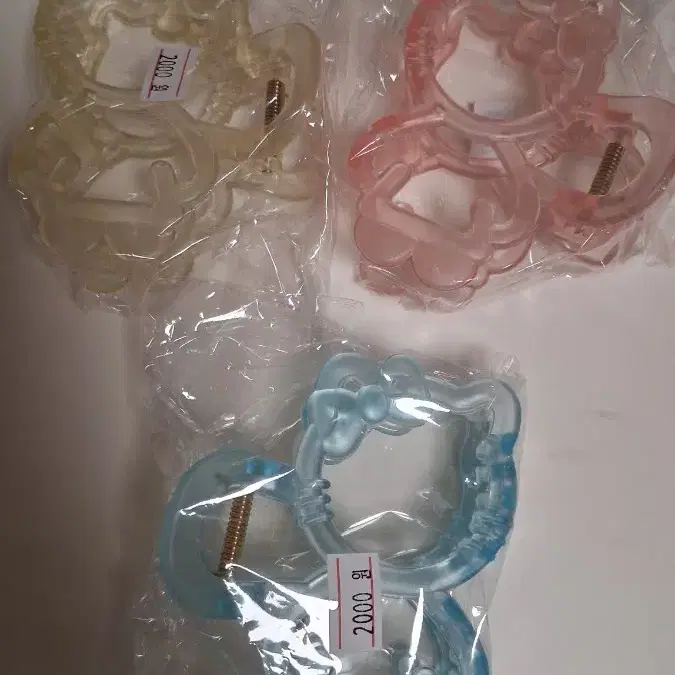 헬로키티 집게핀 (투명/핑크/하늘)
