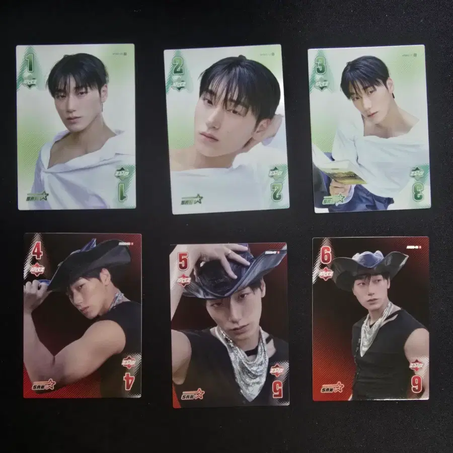 테레카 에이티즈(ATEEZ) 밈 카드 최산 베이스 6종 셋