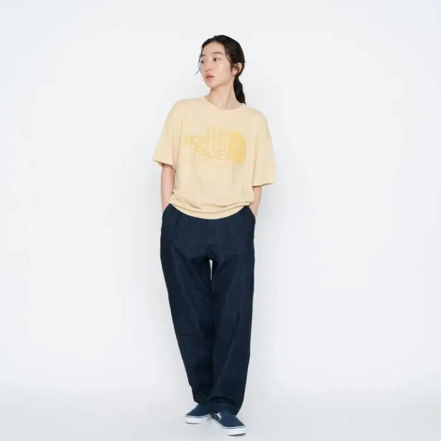 노스페이스 퍼플라벨 와이드 테이퍼드 데님 32