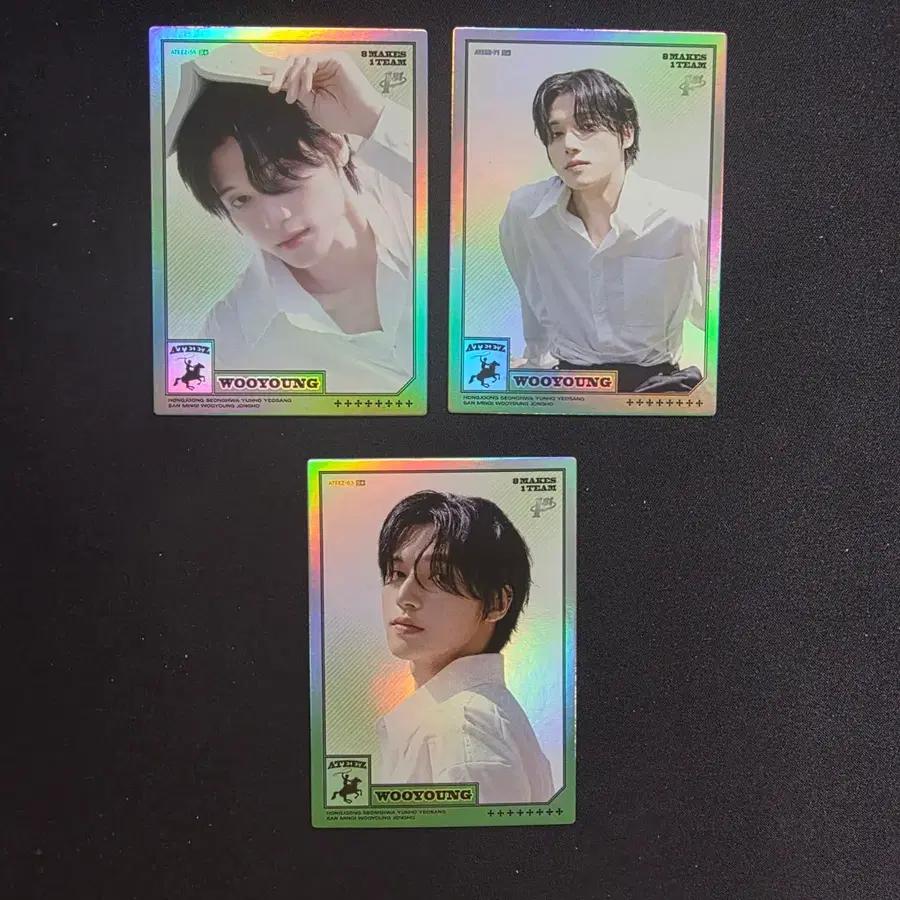 테레카 에이티즈(ATEEZ) 밈 카드 우영 홀로 베이스 1스타 3장