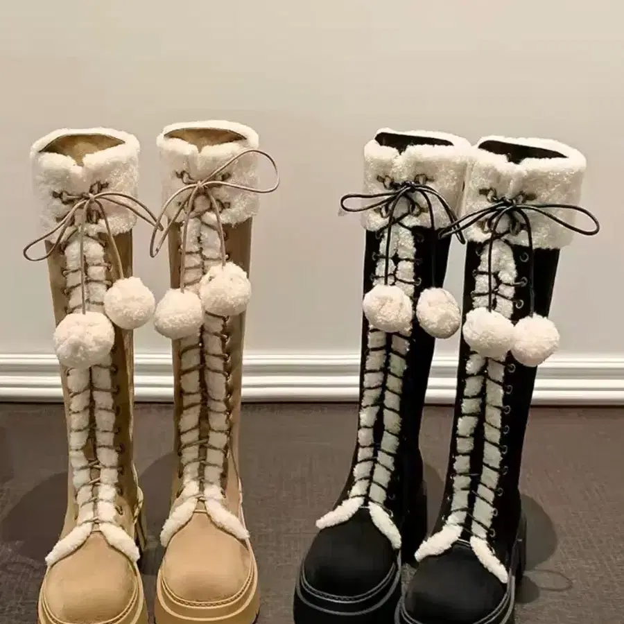 신상/새상품)따끈따끈한 스웨이드 퍼 롱부츠/옆지퍼/220-250mm
