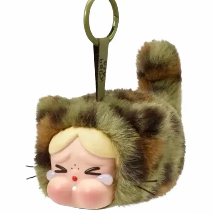 팝마트 크라이베이비 표냥이 키링 카키 새상품