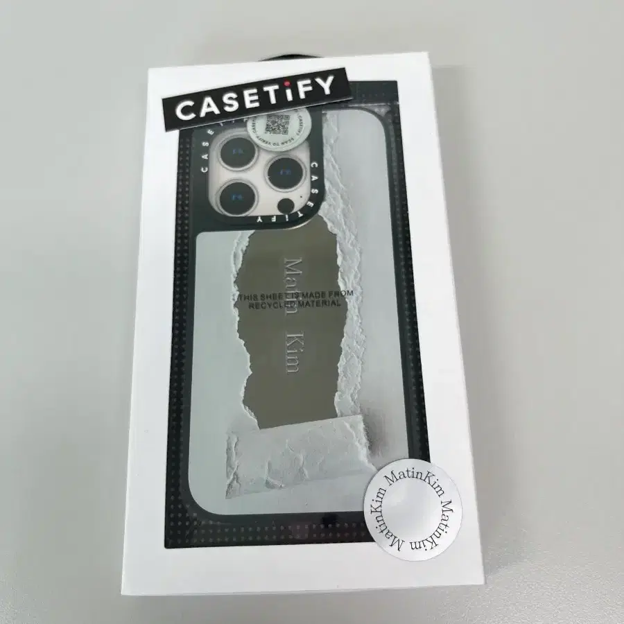 [정품/새상품] 케이스티파이 X 마뗑킴 아이폰 페이퍼 맥세이프 호환 미러 케이스 아이폰15프로