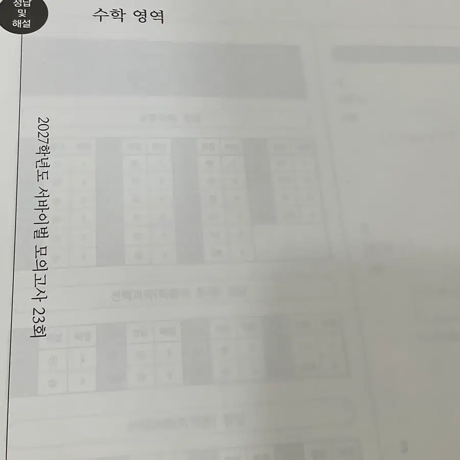 2027 시대인재 수학 서바이벌 모의고사 23회
