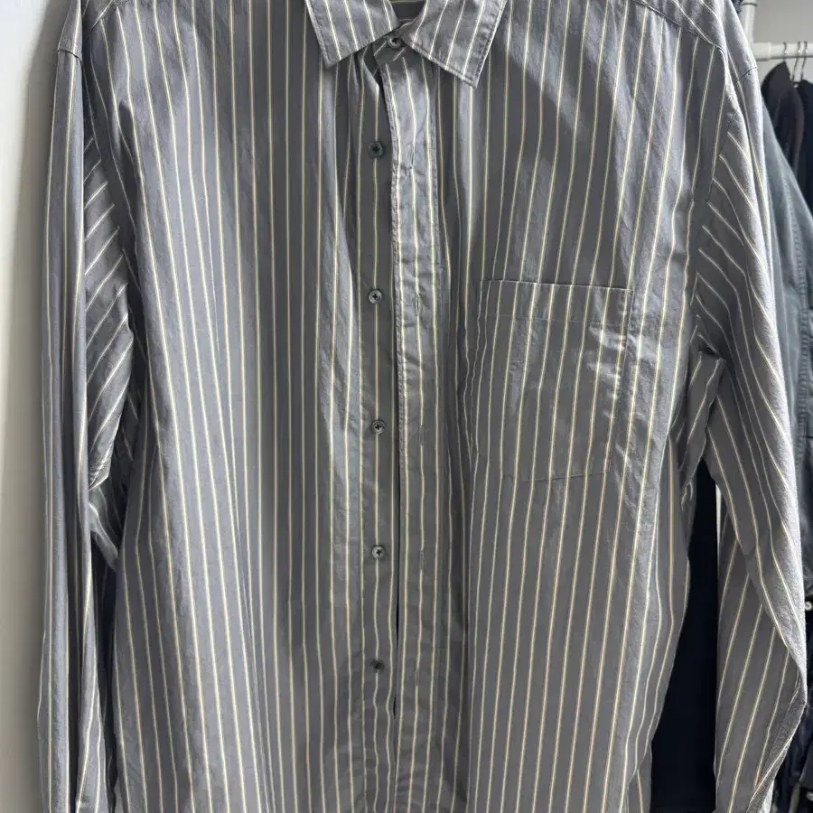 아워셀브스 셔츠 high density relaxed stripe shirts