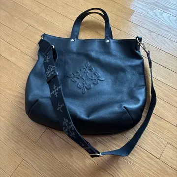 상태 양호 russet 2way 숄더백 블랙 소가죽