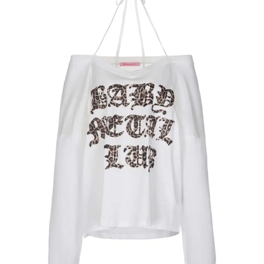 베메클 베이비메탈클럽 스트링 티셔츠 Leopard logo string tee (white)