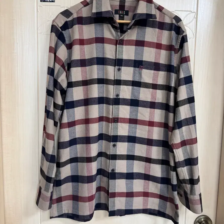 닥스(DAKS) 정품 남성 베이지 하우스 체크 긴팔 셔츠 (105/XL)
