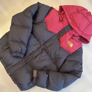 THE NORTH FACE 다운 자켓 바이컬러 후드 부착