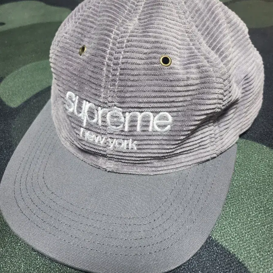 Supreme 15FW cord classic logo cap