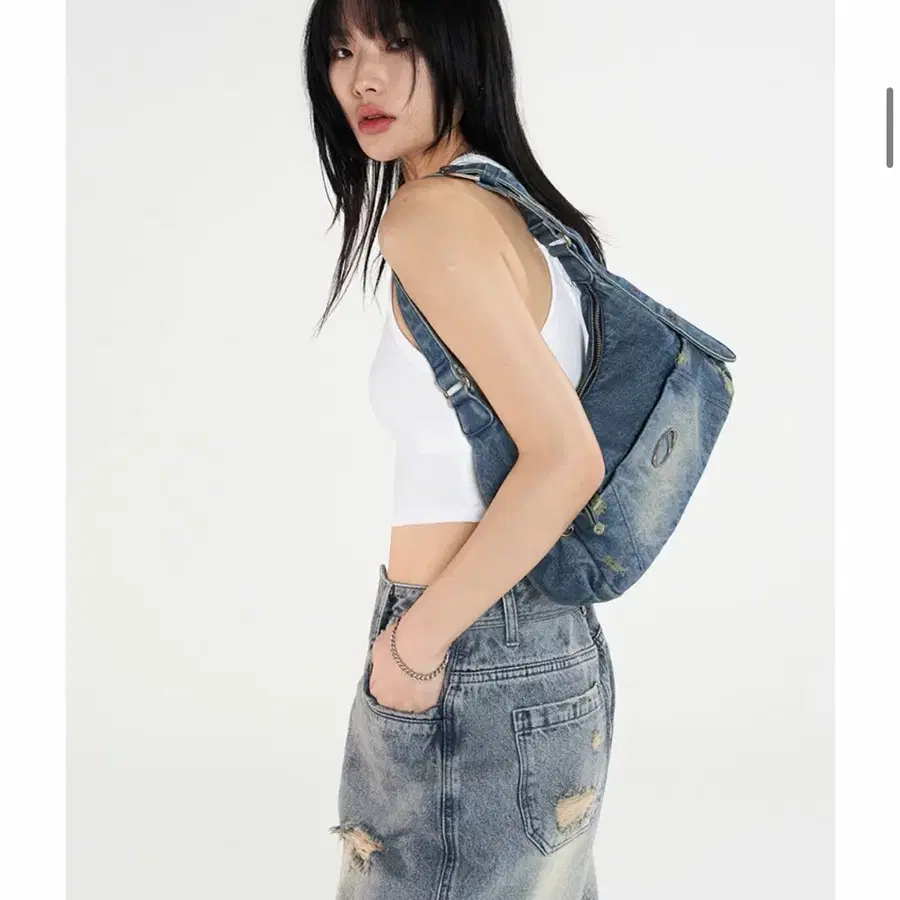 오드스튜디오 _ 데님 숄더백