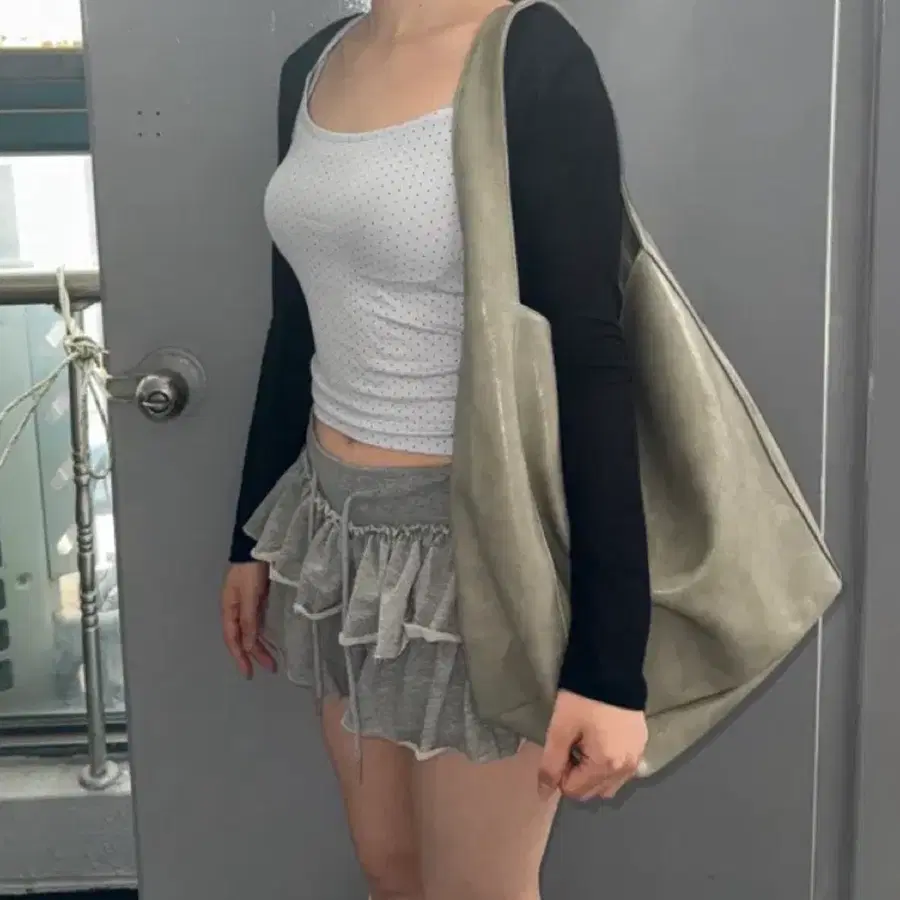 레더 보부상 숄더백