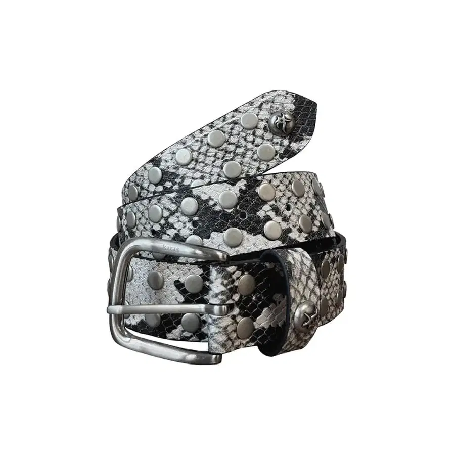Karas 001 Studded Python Leather Belt