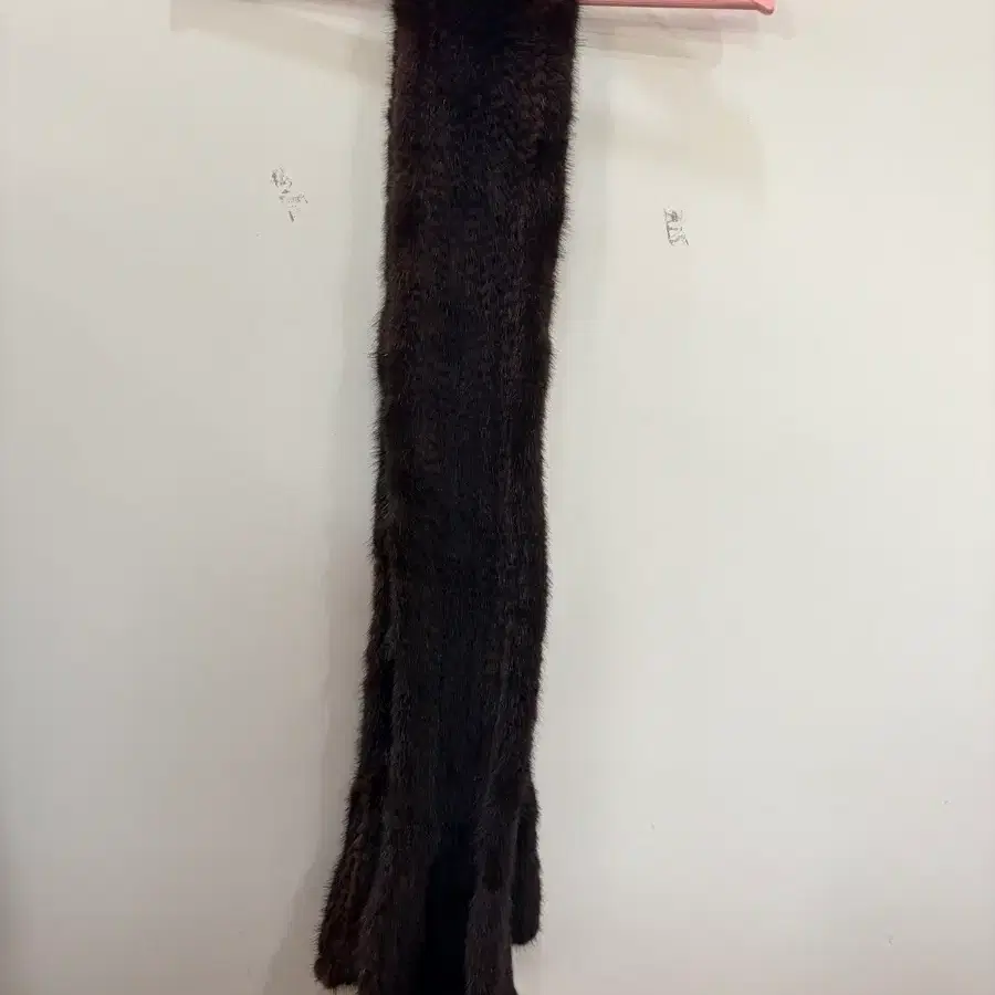 밍크 퍼 목도리 브라운